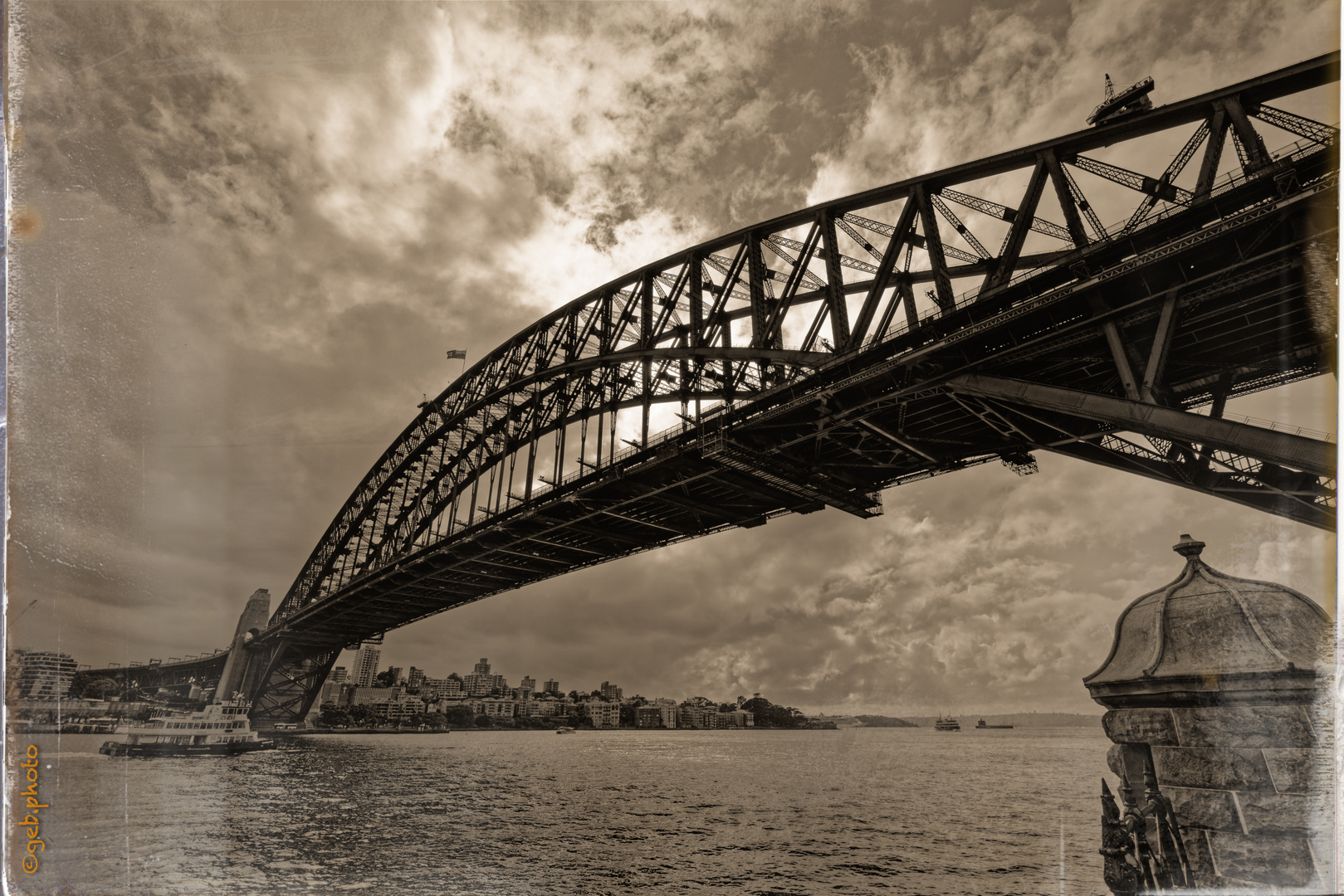 Sydney Harbour Bridge - Old photo effect