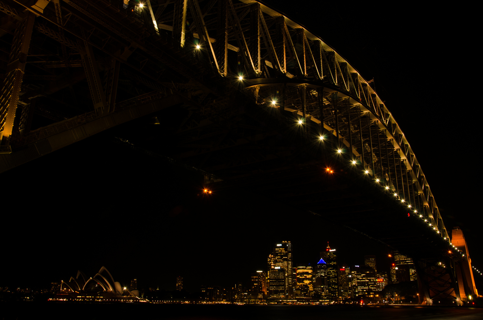 Sydney Harbour Bridge & Opera House by night