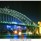 Sydney Harbour Bridge with moon