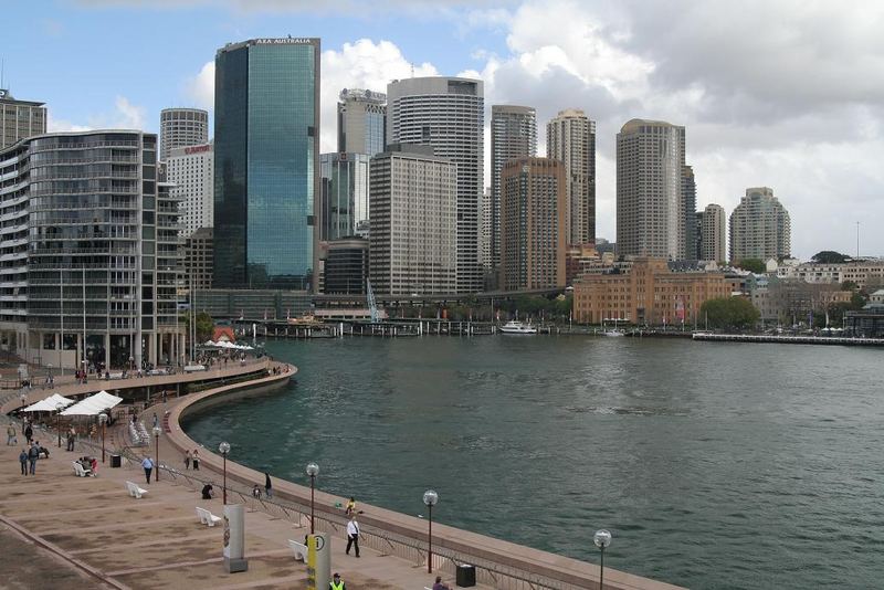 Sydney nahe der Oper Blick in Richtung Circular Quay