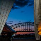 Sydney Opera + Harbour Bridge at night