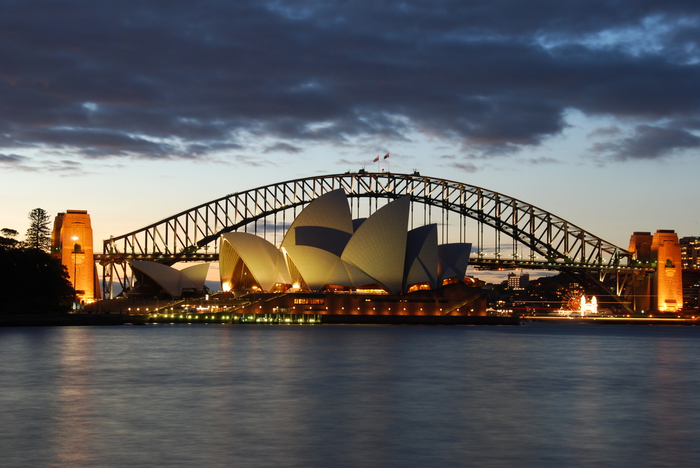 Sydney Opera House & Harbour Bridge by night