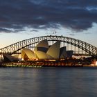 Sydney Opera House & Harbour Bridge by night