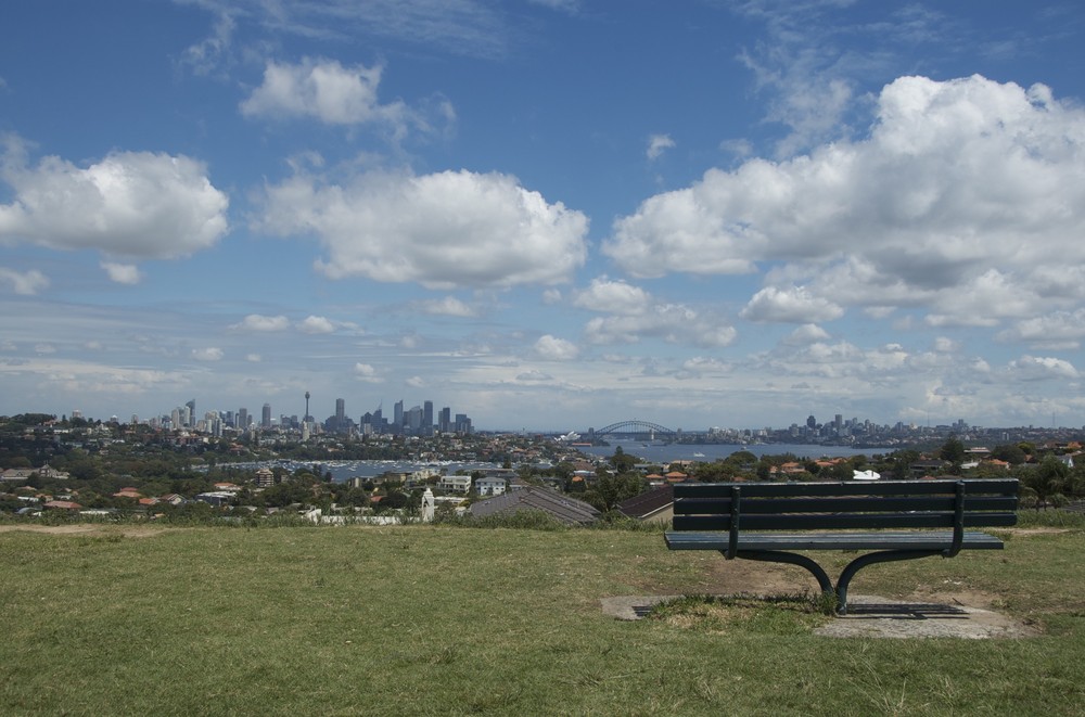 Sydney resting area with a view