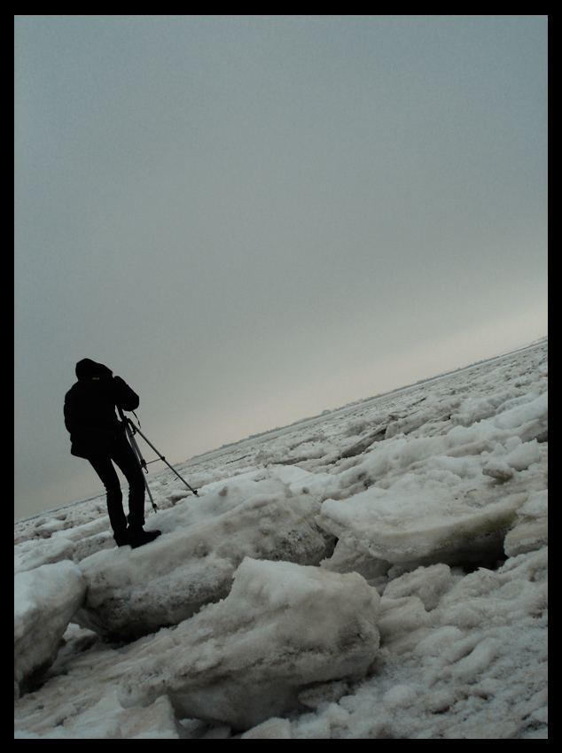 Sylt 2010 - am Ellenbogen - auf der zugefrorenen Nordsee