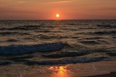 Sylt 2013 -Sonnenuntergang am Strand in Westerland