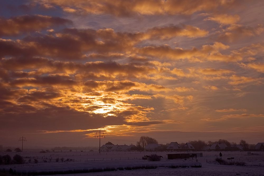 Sylt an einem Weihnachtswintermorgen