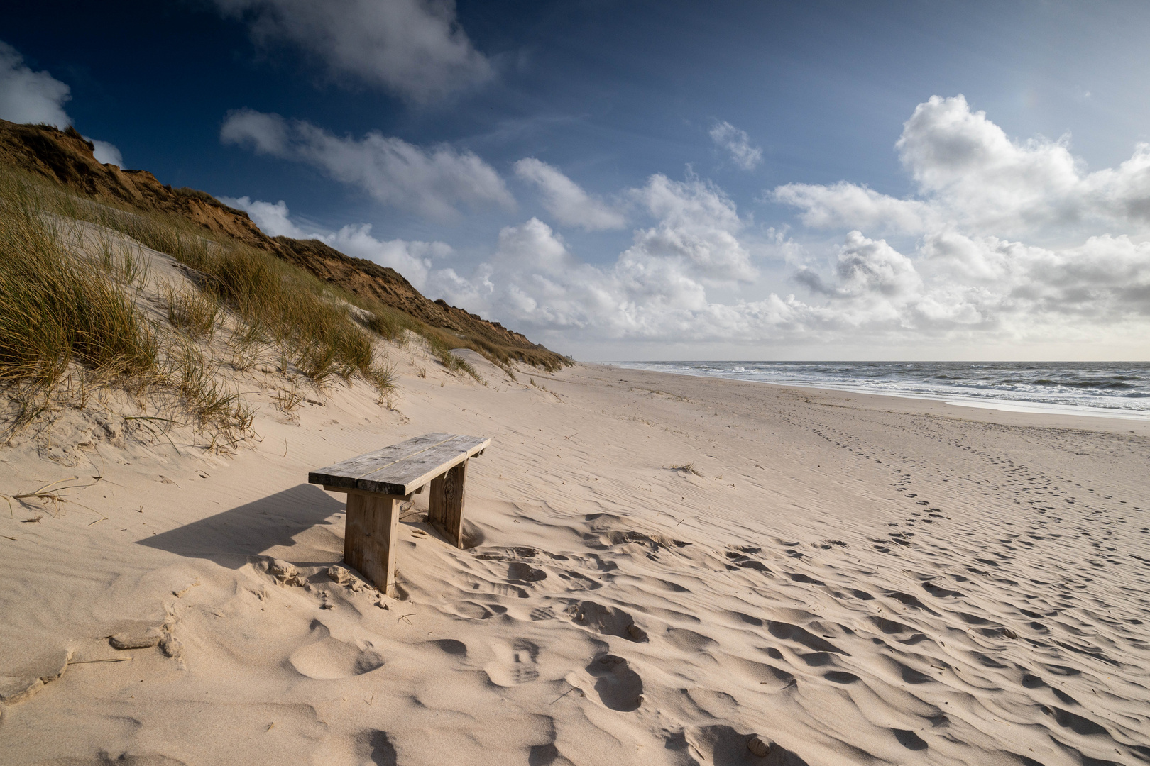 Sylt -  Bank am Strand in Kampen