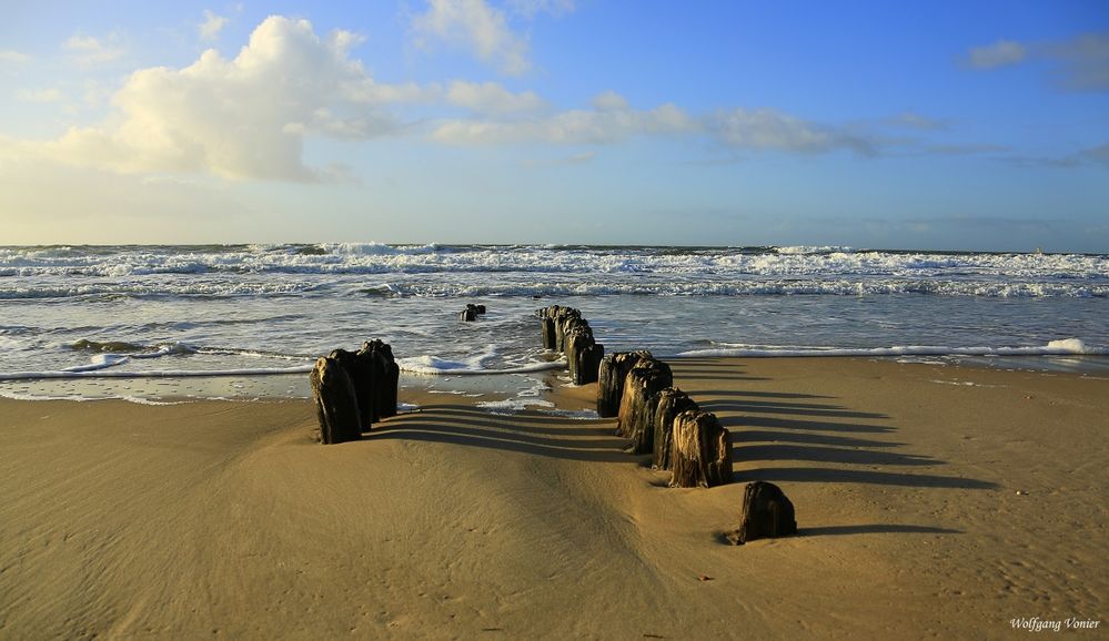 Sylt- Buhnen am Strand vom Klappholttal