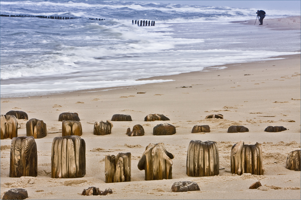 Sylt, Küstenschutz durch Wind, Wellen, Sand profiliert