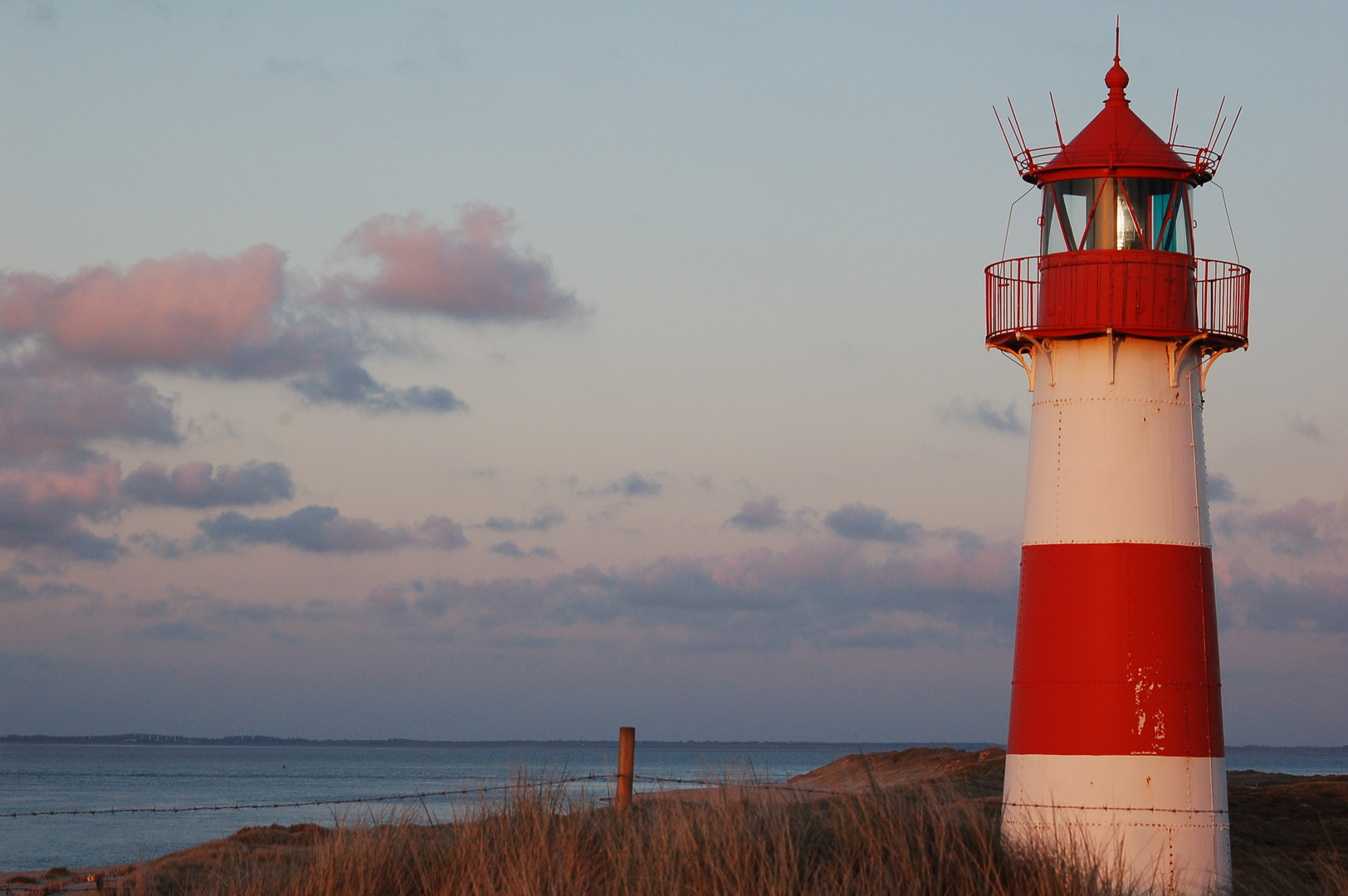 Sylt, Leuchtturm im Abendlicht