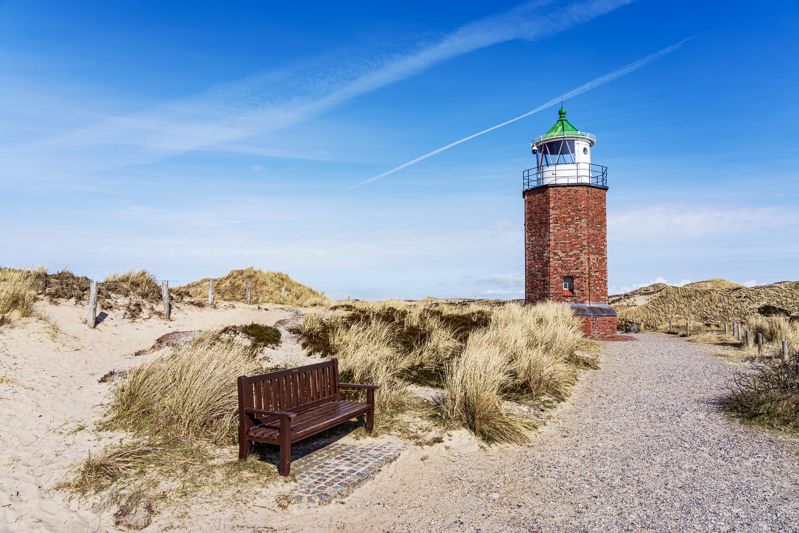 Sylt, Leuchtturm Quermarkenfeuer Rotes Kliff