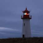 Sylt Leuchtturm West auf dem Ellenbogen bei Dämmerung