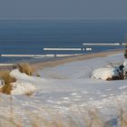 Sylt - Meer, Dünen vereiste Buhnen am Roten Kliff