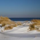 Sylt - Schnee auf den Dünen am Ellenbogen