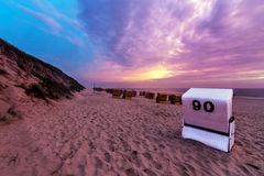 Sylt Sonnenuntergang Strandkorb Nr90