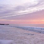 Sylt, Sonnenuntergang Westerland Strand im Winter