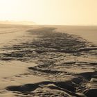 Sylt - Spuren am Strand nach der Ebbe