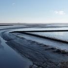 Sylt, Watt am Rantumer Becken im Winter