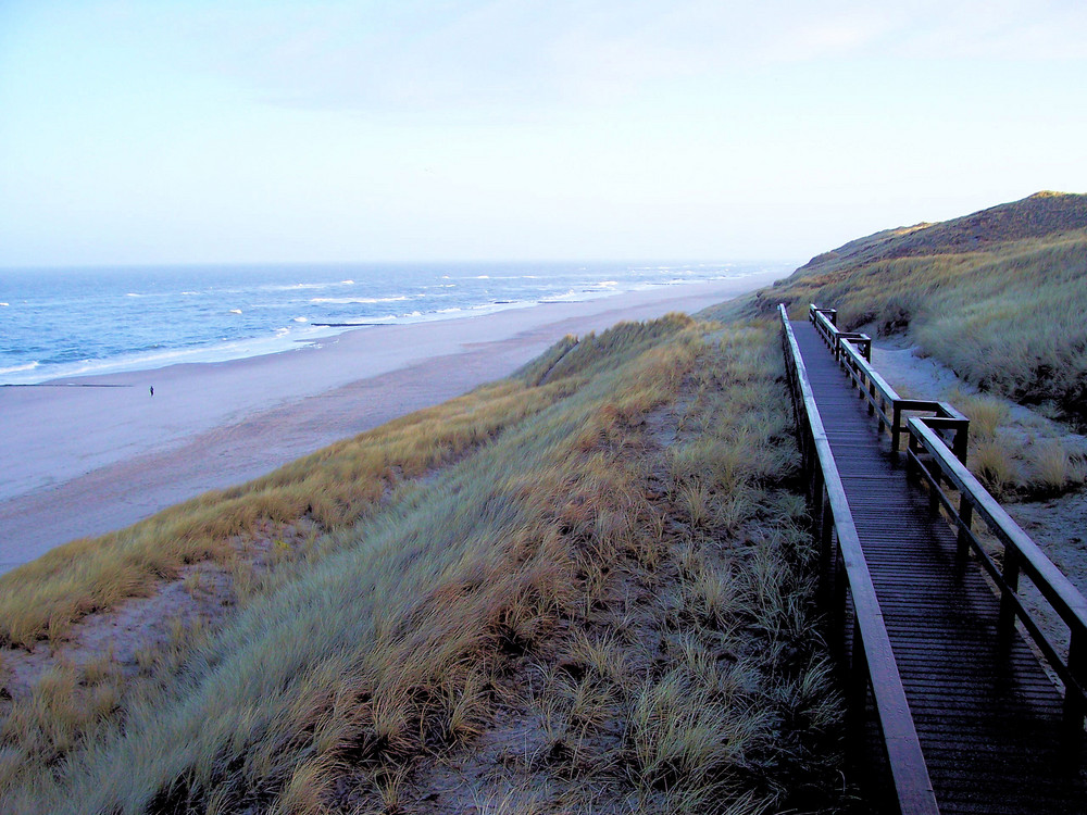 Sylt, Wenningstedt, Strandübergang am Roten Kliff