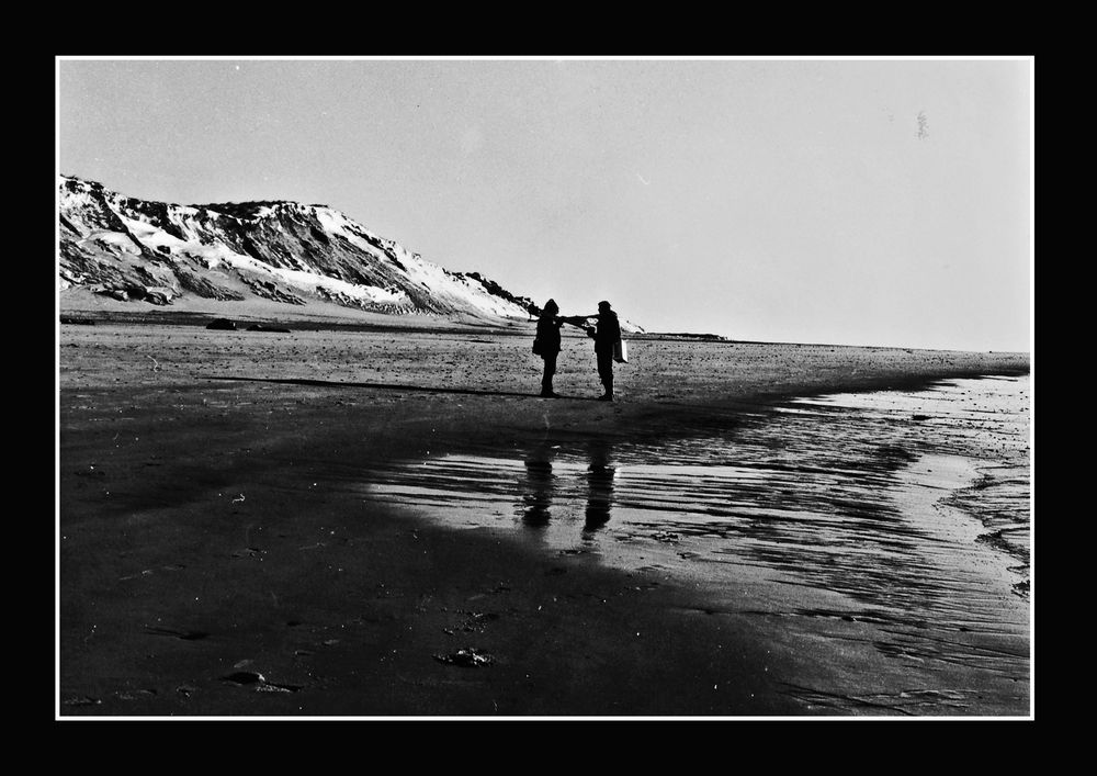 Sylt Winter 1980 / Fachgespräch unter Fotografen