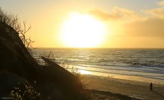 Sylt, zwischen Dünen und Meer kurz vor Sonnenuntergang