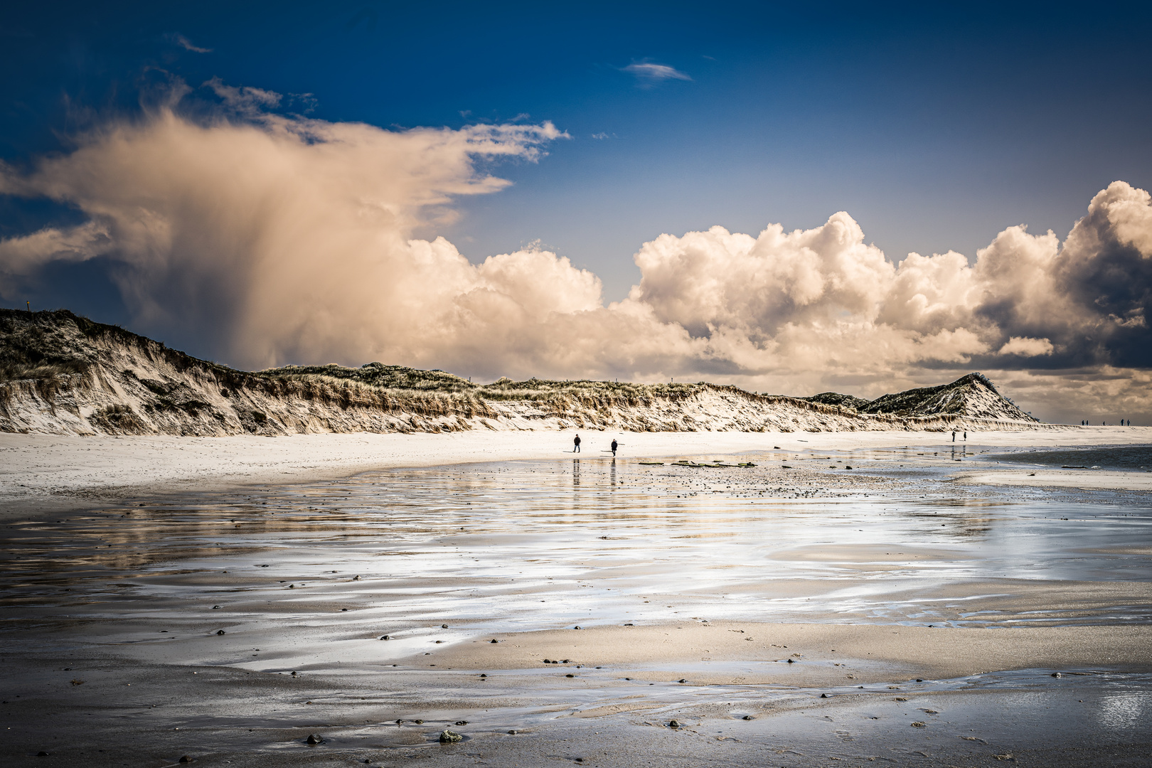 Sylt_Dünen, Strand und Ebbe