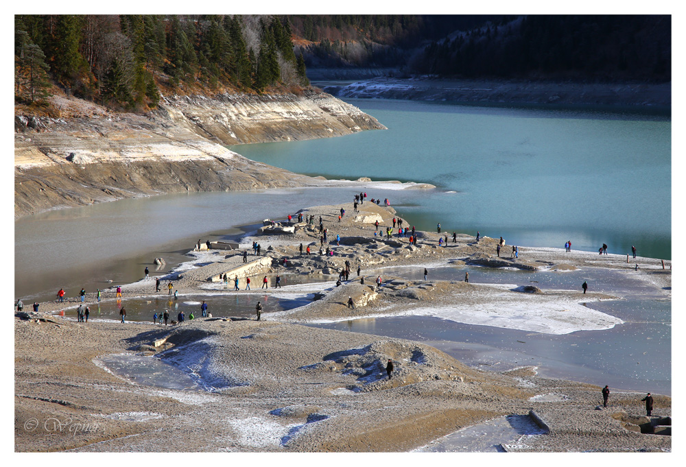 Sylvensteinsee trockengelegt