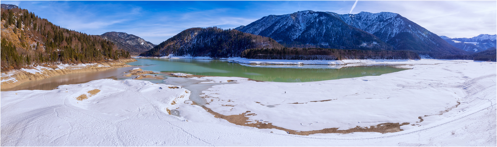 Sylvensteinstausee (Panorama aus 12 Fotos)