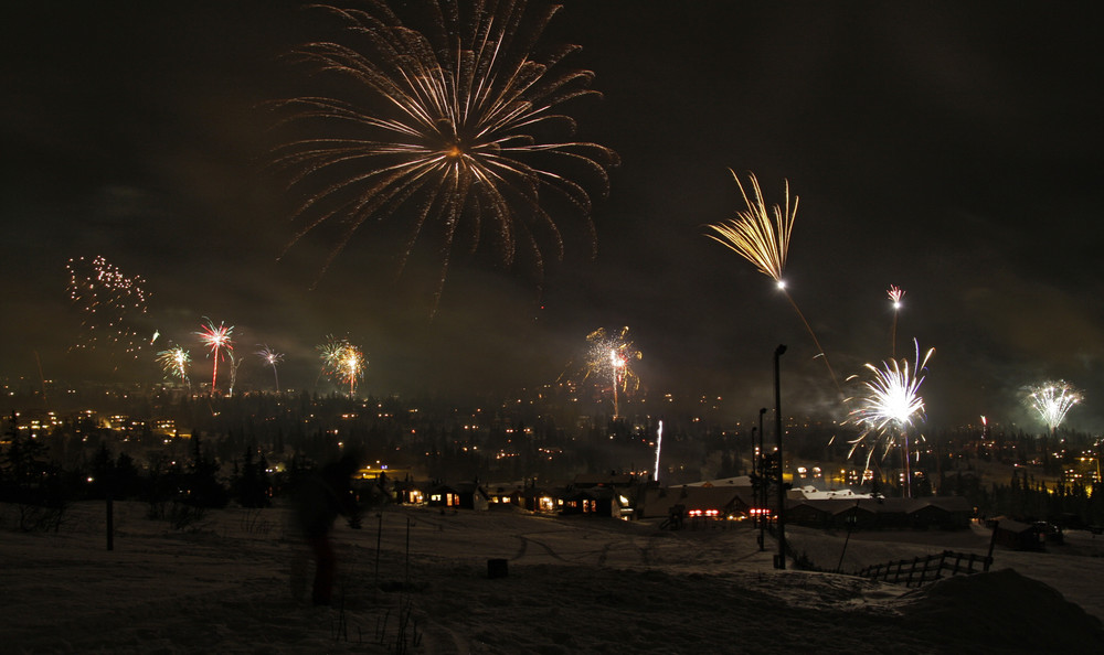 Sylvester Feuerwerk über Fagerasen