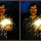 Sylvesterfeuerwerk - Kreuzblick -