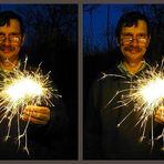 Sylvesterfeuerwerk - Kreuzblick -