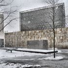 Synagoge München im Schneesturm