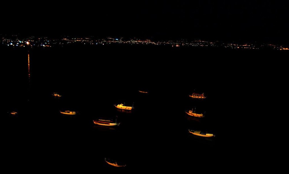 Syria the night in Lattakia Sea