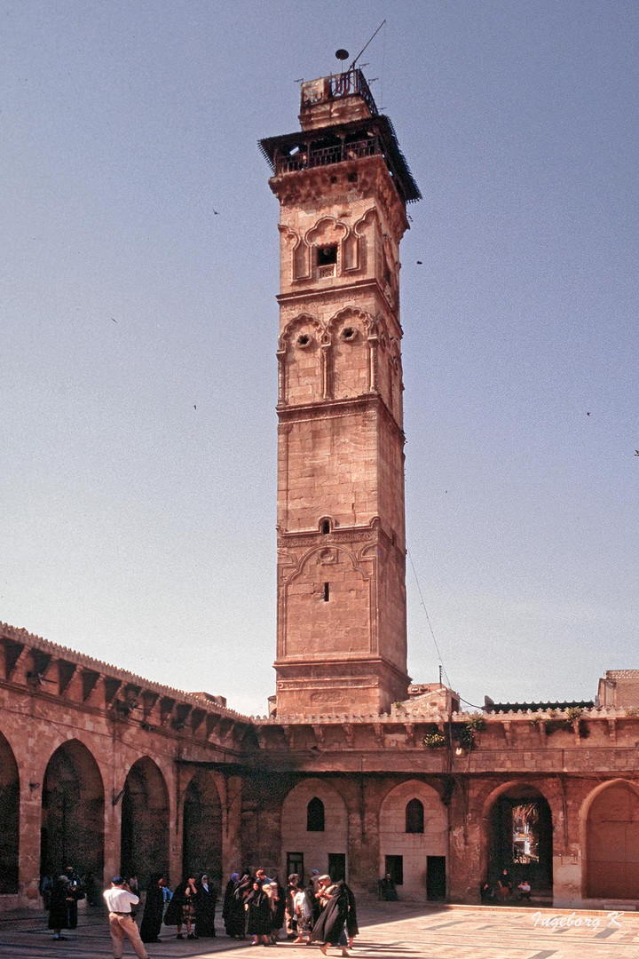 Syrien - Aleppo Umayyaden Moschee---Minarett