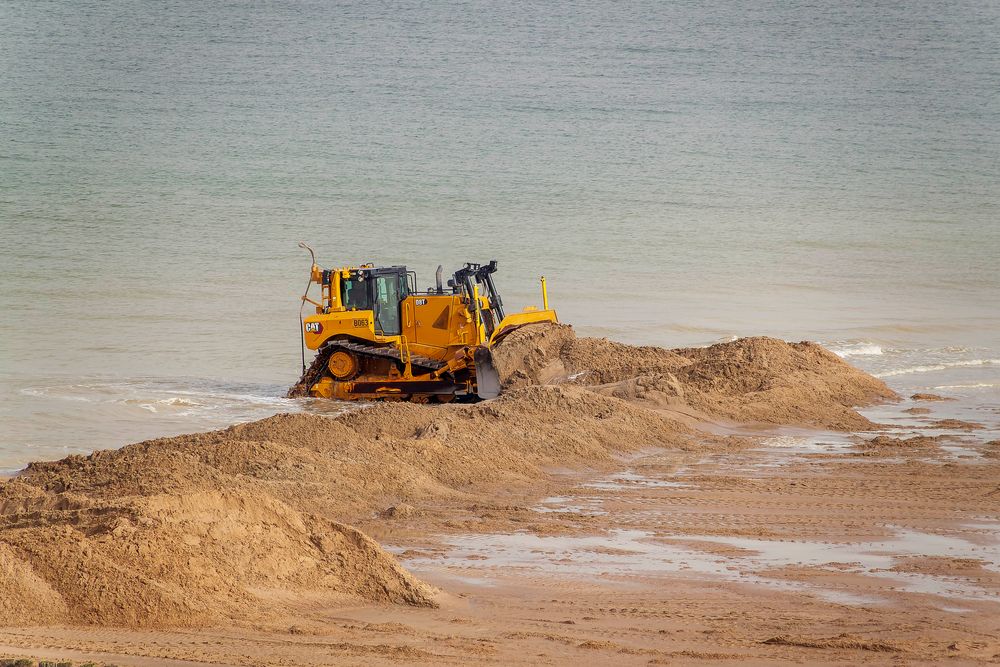 Sysiphus Arbeit am Strand