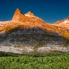 Syv Søstre oder Alpenglühen ohne Alpen