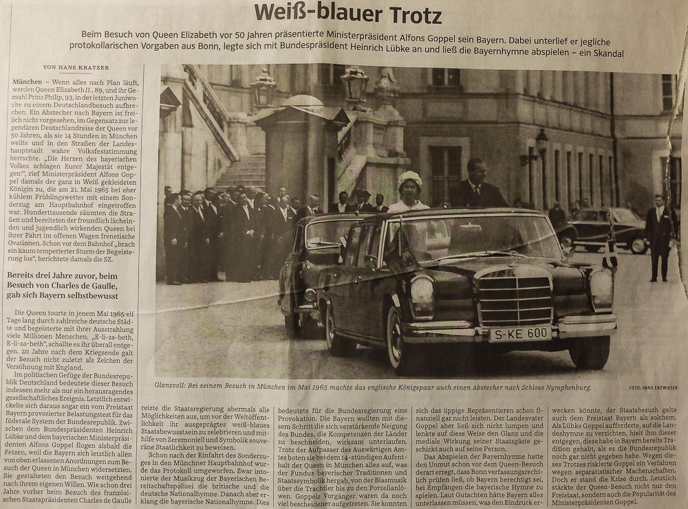 SZ-Artikel zum Staatsbesuch 1965