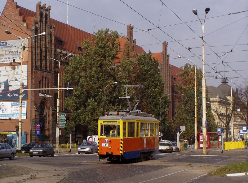 Szczecin: Ein sehr gut gepflegter Arbeitswagen unterwegs