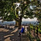 Szene auf dem Drachenfels