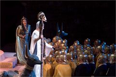 Szene aus der Aida Premiere in der SAP Arena Mannheim 19.5.