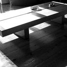 Table and shadows in B&W