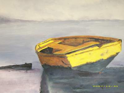 Tableau : La Barque jaune