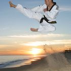 Taekwondo am Strand