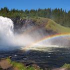 Tännforsen mit Regenbogen