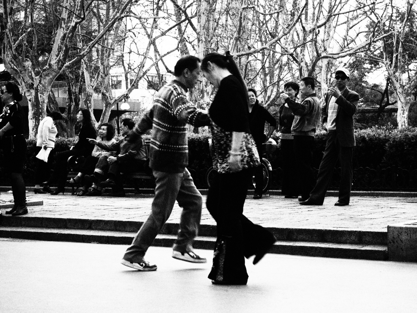 Tänzer, in einem Park in Shanghai