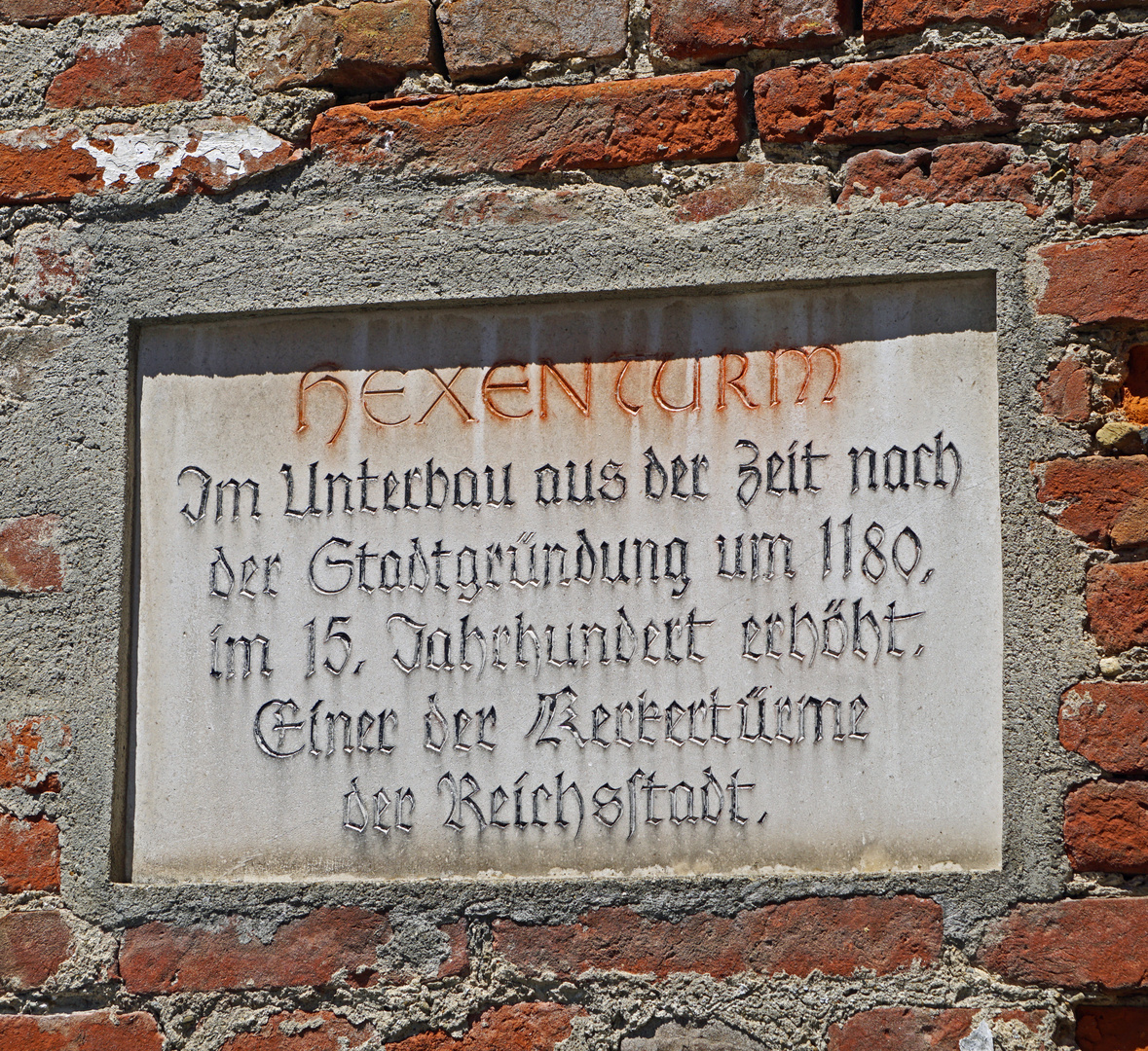 Tafel - Hexenturm Memmingen