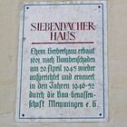 Tafel "Siebendächerhaus" Memmingen