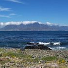 Tafelberg/Kapstadt von Robben Island aus gesehen
