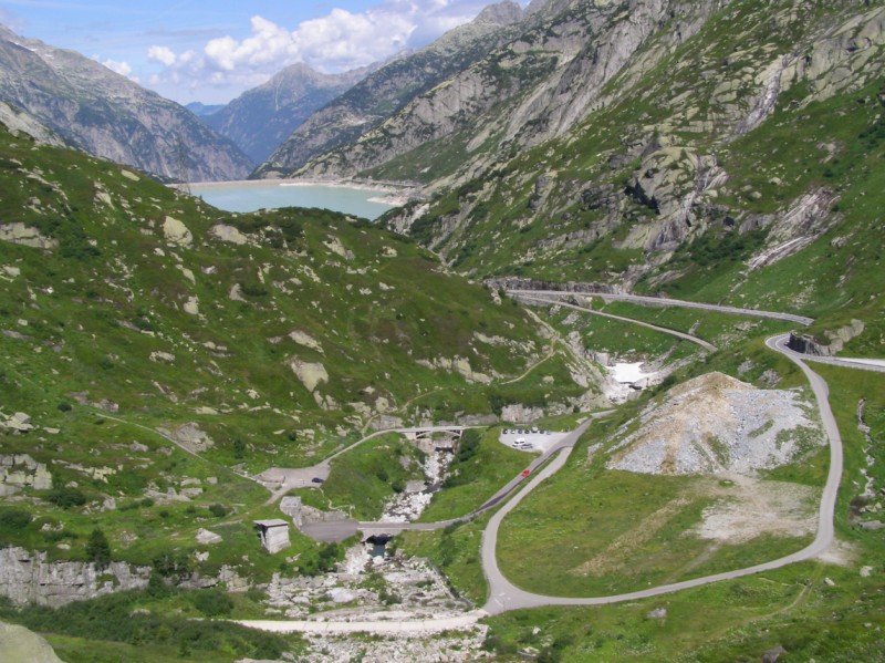 Tag 12: Blick zurück vom Hotel Grimsel Hospitz